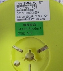 贴片稳压二极管1N4749 ZM4749A 24V LL41 0.5W ST圆柱玻璃管盘价
