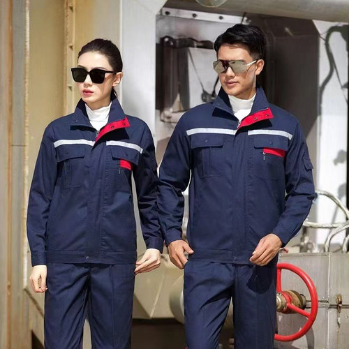 春季涤棉工作服汽修工程服可绣字印字logo