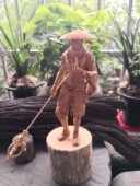 黄杨木雕武僧木雕摆件