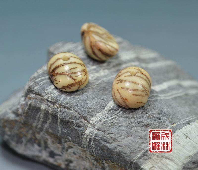 大金线菩提子 竹刻原料 竹根雕刻料 龙骨菩提子 百香菩提子 金碗