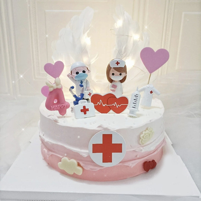 医师节烘焙生日蛋糕装饰甜品台