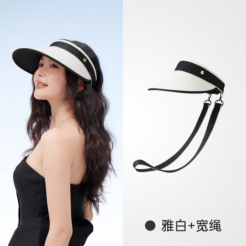 VVC防晒帽女款2025春夏新款遮阳帽子遮脸大帽檐空顶帽户外太阳帽
