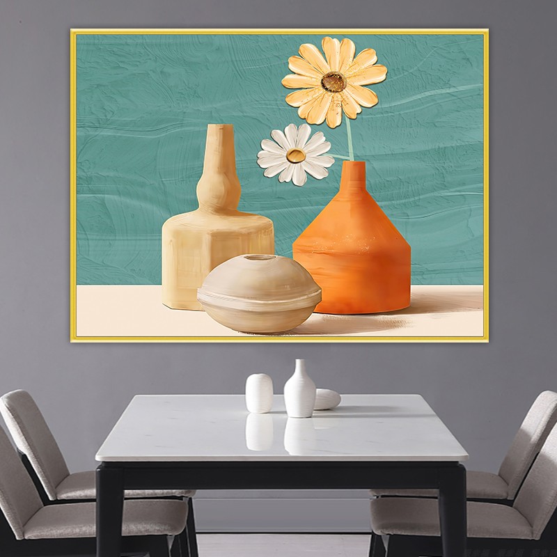 餐厅装饰画餐桌个性背景墙壁画简约现代厨房自粘墙画美好生活贴画图片