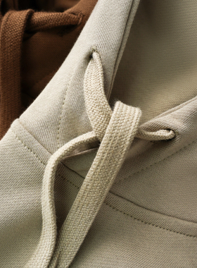 宽松卫衣男纯棉秋冬毛圈重磅连帽纯色潮定制情侣美式套头抽绳帽衫