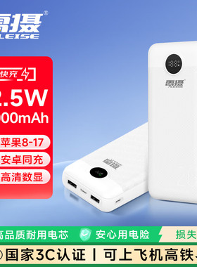 雷摄（LEISE）【3C认证】充电宝20000毫安 22.5W快充移动电源 大