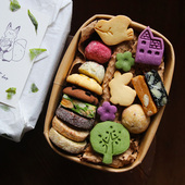 手工曲奇饼干森系喜糖生日新年定制伴手礼物 春色田园