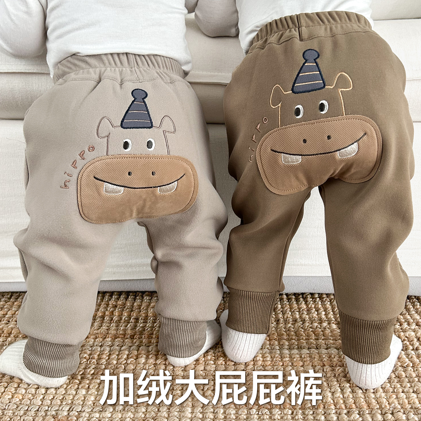 男童裤子加绒外穿卫裤