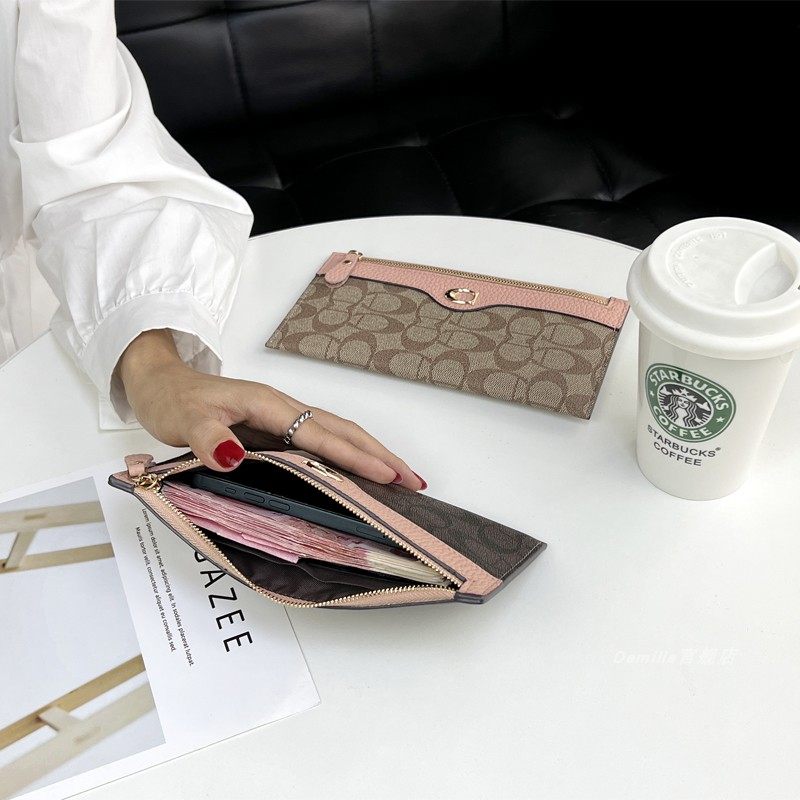 时尚超薄钱包女长款2025新款拉链钱夹可放手机卡证件收纳包手拿包,箱包皮具/热销女包/男包,钱包,淘宝优惠券,粉丝福利购,淘宝优惠卷