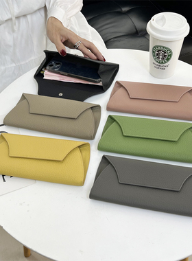 真皮长款钱包女2025新款小众设计感简约Togo头层牛皮钱夹超薄ins