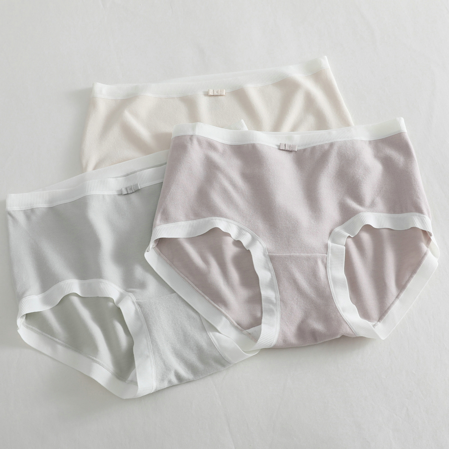 3条~磨毛羊绒感！高弹不勒亲肤透气女士内裤中高腰三角裤纯棉裆