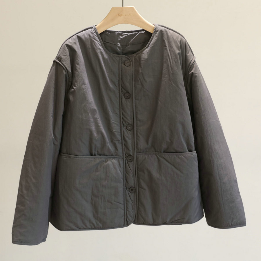 质感好货！秋冬季棉衣棉服女时尚洋气韩版百搭宽松圆领夹棉外套