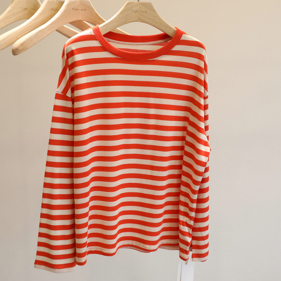 自穿+疯狂安利！元气减龄条纹防晒T恤女夏季新款百搭圆领长袖上衣,女装/女士精品,T恤,淘宝优惠券,粉丝福利购,淘宝优惠卷