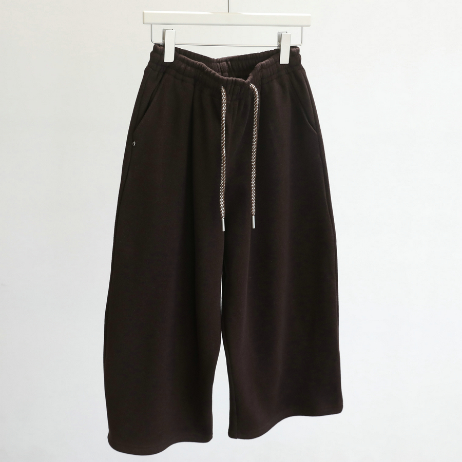 升温5度+加绒毛呢醋酸羊毛休闲裤女秋冬女高腰宽松阔腿显瘦八分裤