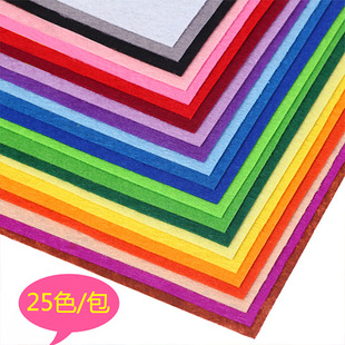 彩色色不织布套装儿童手工diy幼儿园24色无纺布环创白色毛钻布