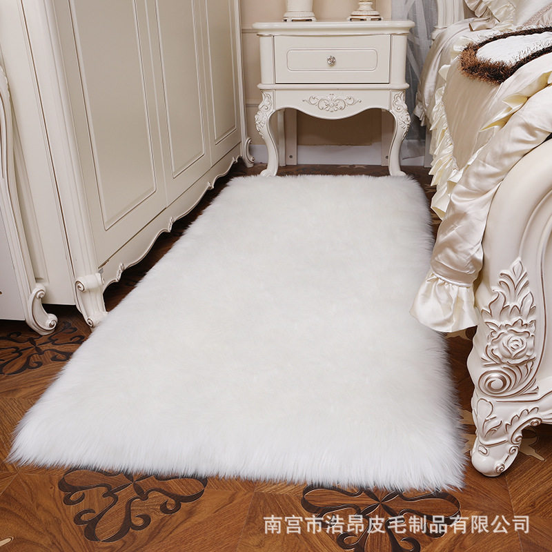 长毛绒地毯欧洲仿羊毛皮加厚儿童卧室地毯地垫客厅飘窗垫 - 西荣优品出品