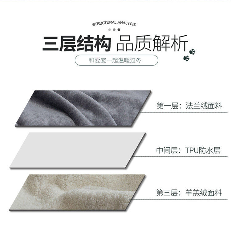 羊羔绒宠物毛毯被子防水垫子春秋猫狗四季法兰绒小型中大型犬狗窝