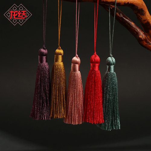 锦纶高光流苏穗子书签冰丝吊苏新品扇穗包挂30雅色染色不掉色