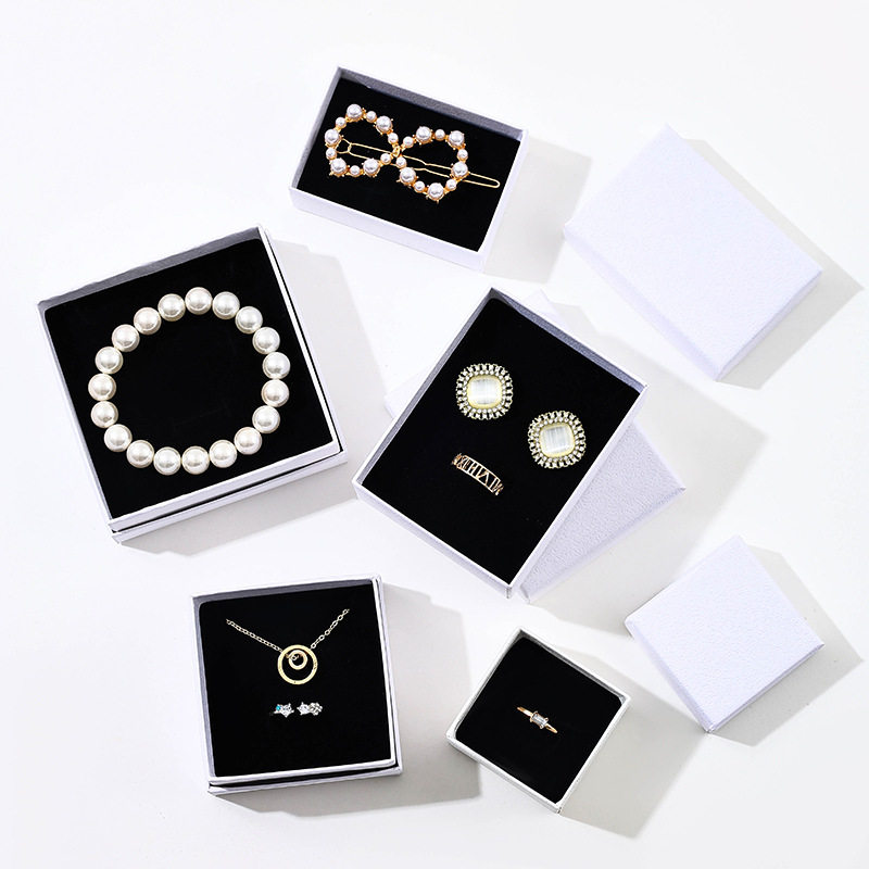 牛皮纸首饰包装盒耳坠对戒饰品盒戒指盒项链盒复古风首饰盒天地盖