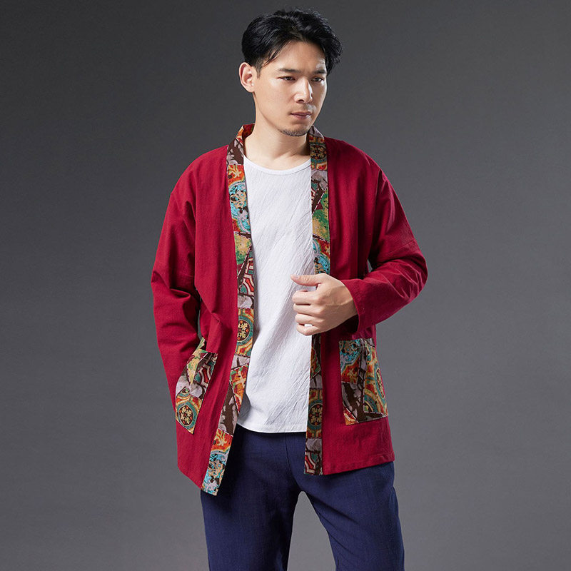 秋季复古开衫棉麻改良汉服风衣