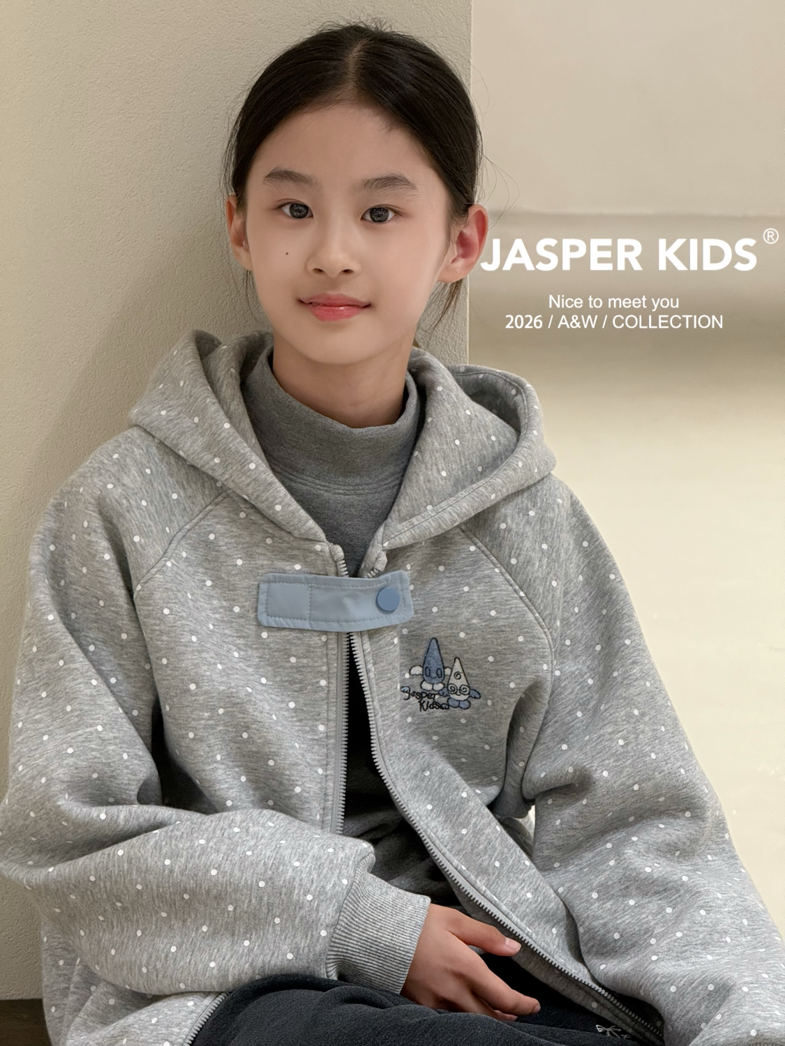Jasper波拉韩国童装2026冬款女童韩版加绒卫衣外套儿童休闲上衣潮