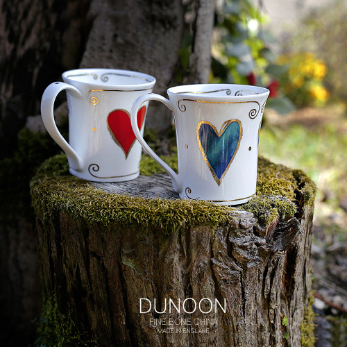 dunoon英国丹侬爱心22k情侣对杯