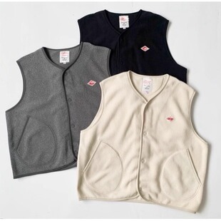 2025新款 日系Danton双面摇粒绒背心马甲毛毛4粒扣宽松保暖马甲女