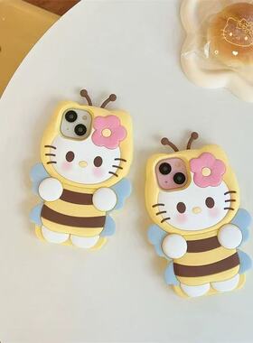 凯蒂猫oppoA3pro/A5/A2m公仔k12s/A58x手机壳蜜蜂OPPOFindx9/7/8/6萌OPPO Reno15/13/12/11/14可爱A6A5活力版