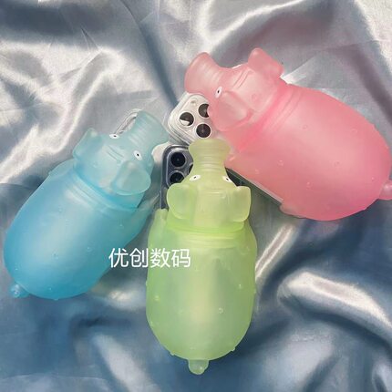 抖音同款oppoA3pro/A5/A2m发光k12s/A58x手机壳OPPOFindx9/7/8/6丑萌OPPO Reno15/13/12/11/14小猪A6A5活力版