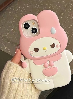 粉红色美乐蒂t2x女款可爱vivoy76s手机壳11适用IQOO12pro+11s/10卡通套VIVO IQOONEO9s pro/iqooz9/z8/Z7x/z6