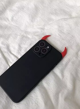 小红书15pro适用iPhone14promax手机壳6恶魔角17苹果13plus小众1+15复古12/10pro个性13t一加ace6t/3软5pro