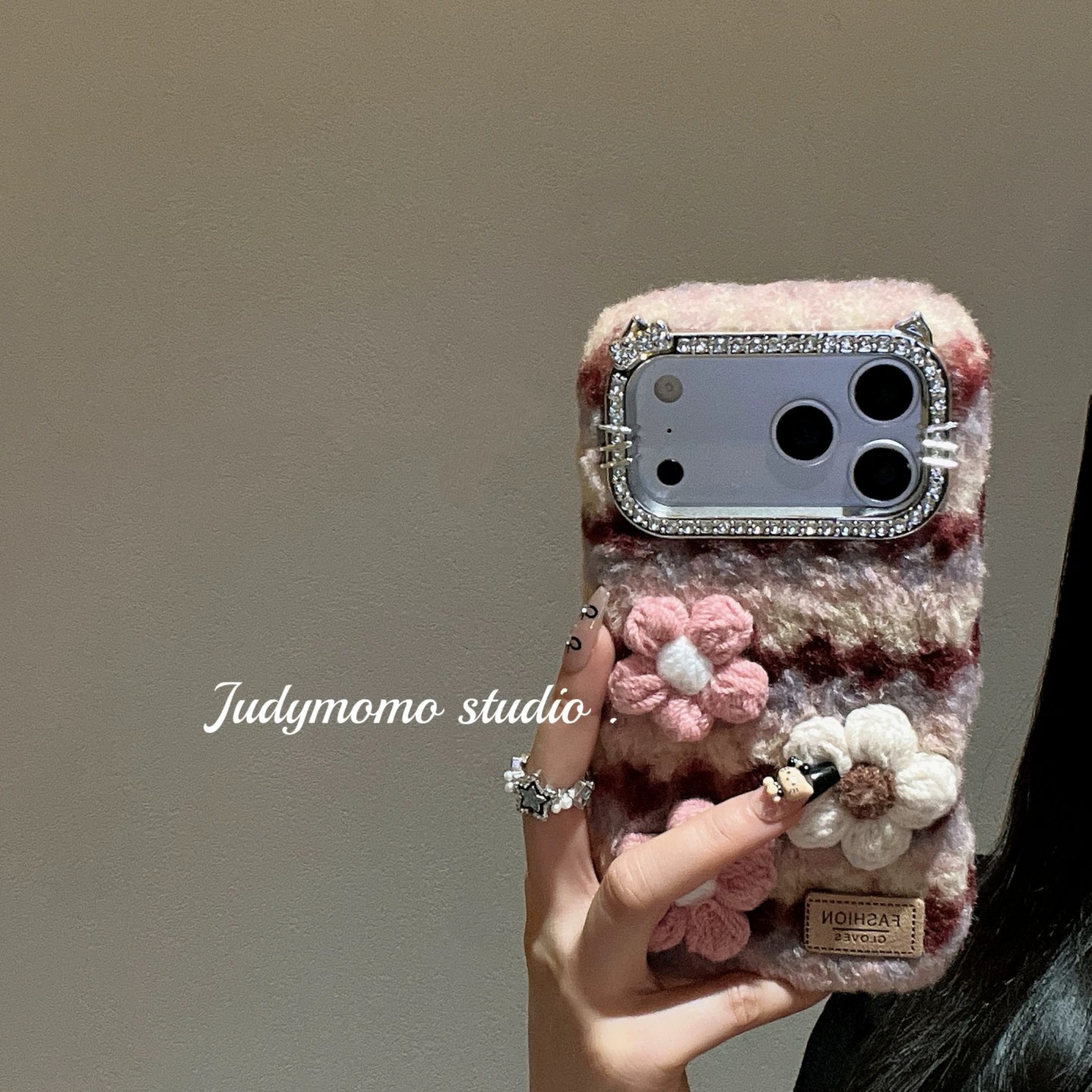 ins毛绒gt5/v70s/gt3复古gt8pro/V30暖v60/OPPO真我gtneo7/6se手机壳可爱realme15/12/14/10s卡通V13v11花朵