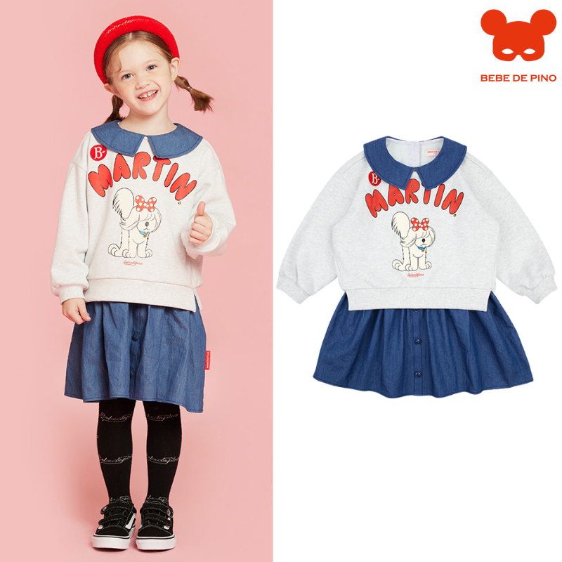 BEBEDEPINO可爱长袖卫衣连衣裙