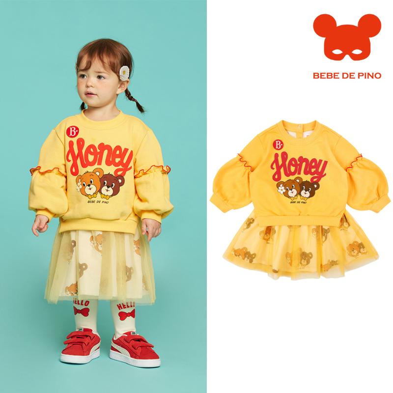 贝贝品诺25春季新款小熊连衣裙