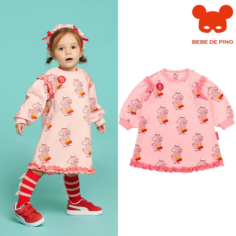 BEBEDEPINO荷叶边可爱连衣裙