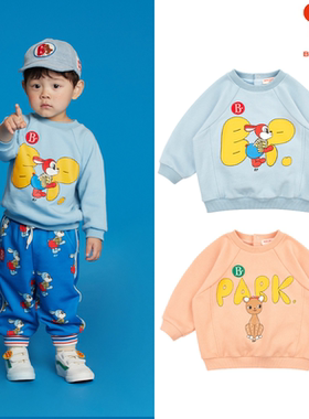 (现货)BEBEDEPINO/贝贝品诺22秋季男女儿童插肩袖宽松运动衫卫衣