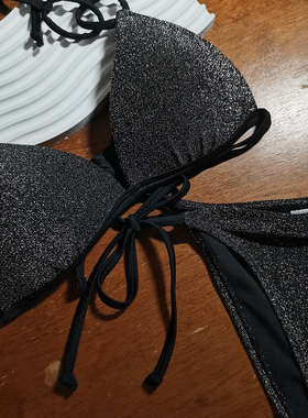 CORITIV五彩斑斓的黑低调奢华性感比基尼小胸聚拢温泉沙滩泳装