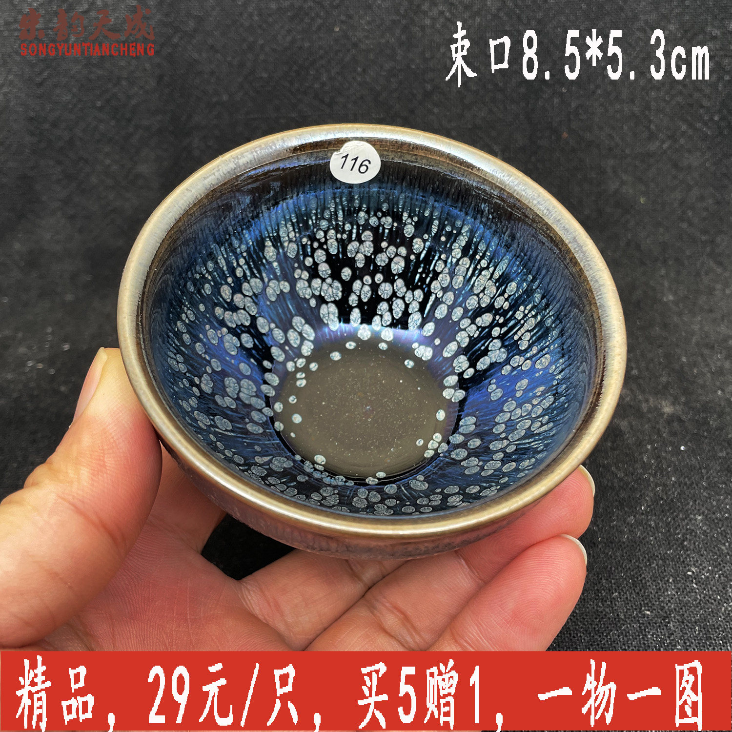 精品一物一拍正宗建阳窑建盏铁胎油滴兔毫曜变鹧鸪斑主人杯茶杯盏