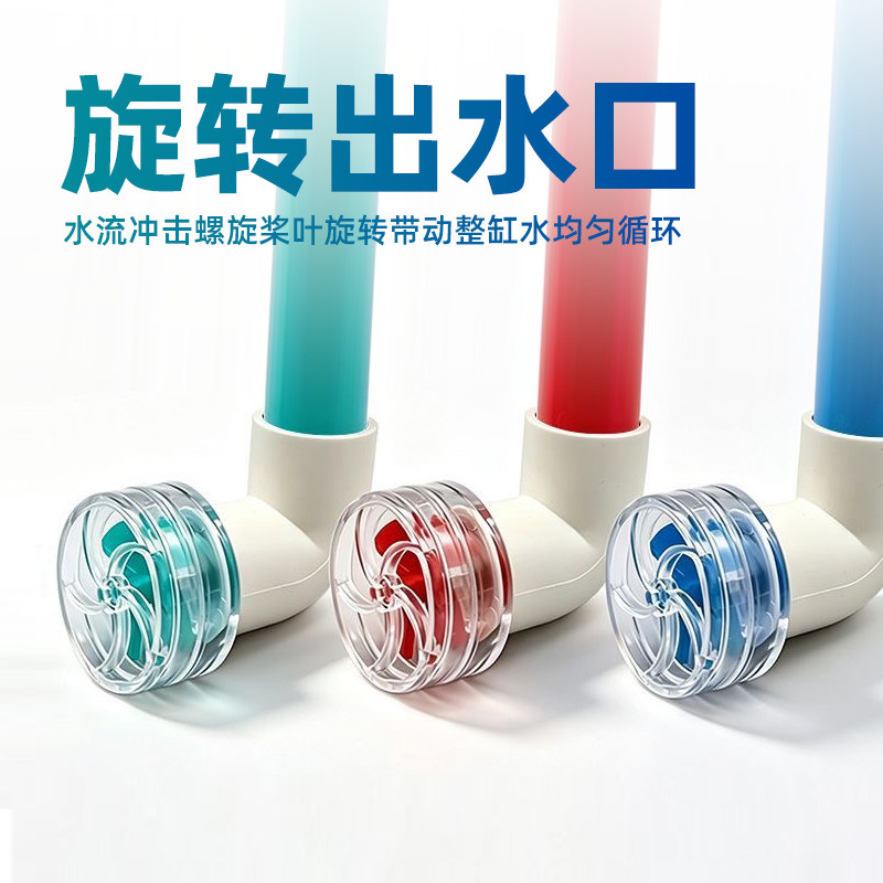 鱼缸出水口水管接口改装配件造浪风扇侧滤背滤周转箱旋转喷嘴造流