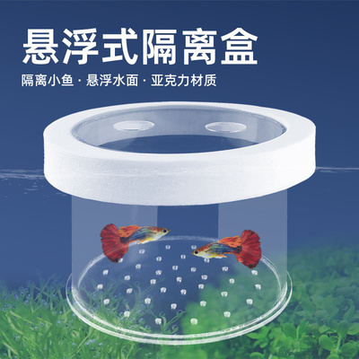 亚克力漂浮悬浮式隔离盒鱼缸隔离盒饲养盒产卵器小型鱼卵隔离网