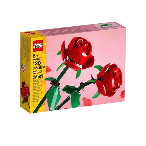 LEGO益智拼插积木玫瑰花束