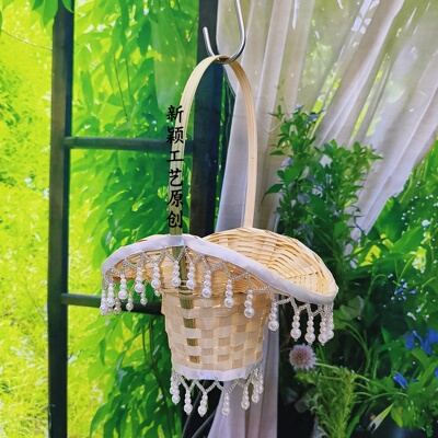 簪花入梦花篮道具流苏花篮吊坠舞蹈篮手提篮唐装竹编跳舞篮