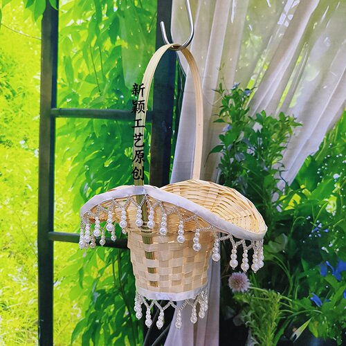 簪花入梦花篮道具流苏花篮吊坠舞蹈篮手提篮唐装竹编跳舞篮
