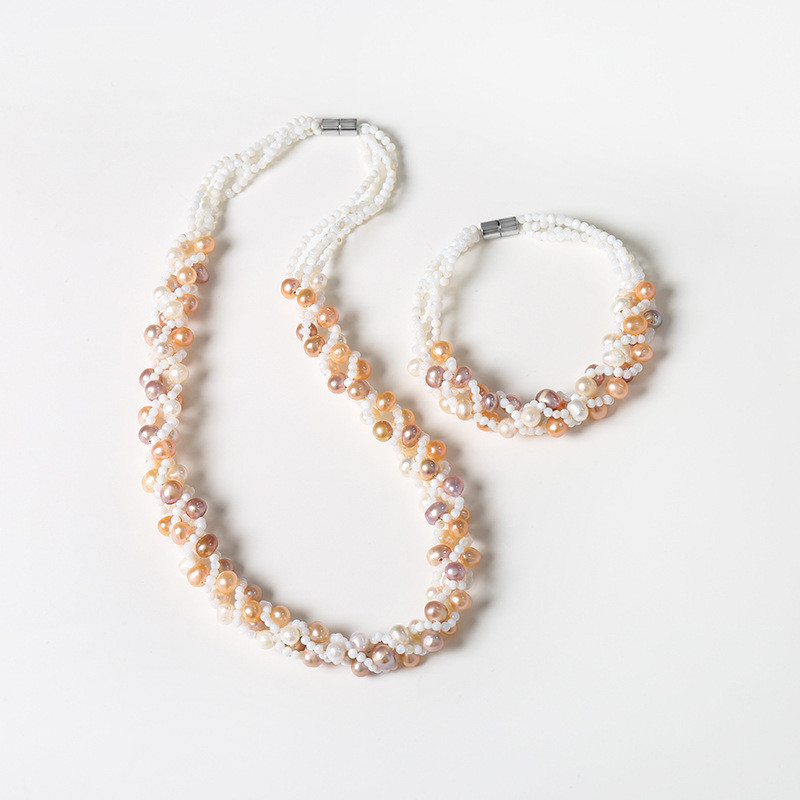 磁铁扣设计高级感淡水珍珠项链手