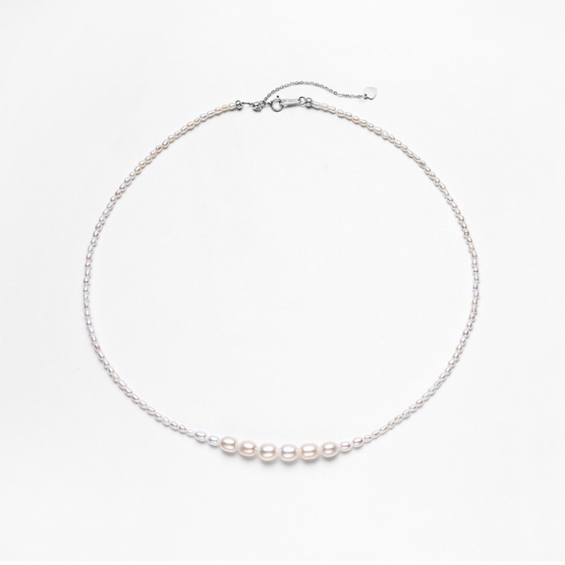 925银笑脸淡水珍珠项链简约韩国