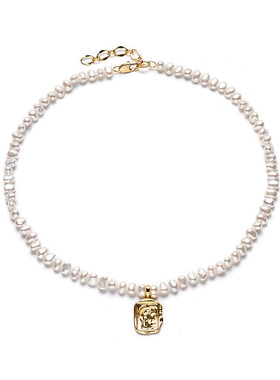 高级感头像设计项链短款个性韩国版锁骨链网红手工淡水珍珠颈链女