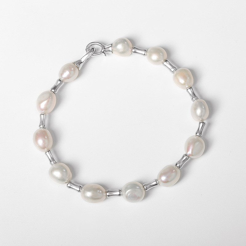 925银淡水珍珠项链手链两件套套