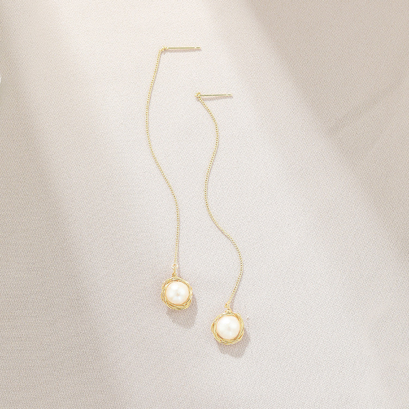 925银针时尚气质显瘦脸耳环高级