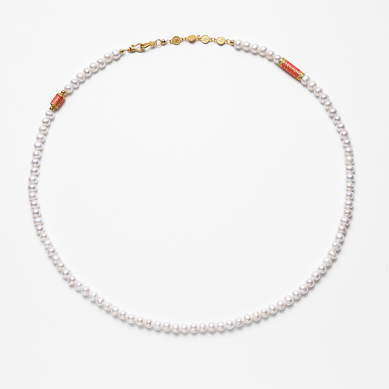 925银简约淡水珍珠锁骨链女2025