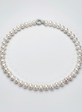 戴拉S925银短款锁骨链淡水无核9-