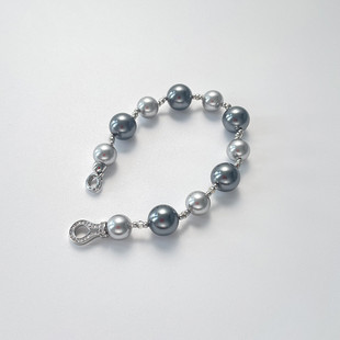 海蝶珠蝴设计甜美手链高级感时尚气质手串圆珠链简约韩国版手饰女